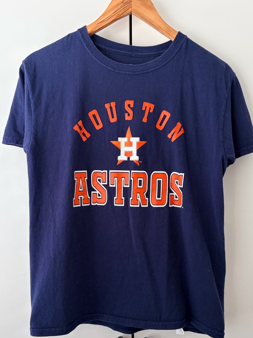 Stitches Navy Tee with Orange Houston Astros Logo